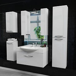  Зеркальный шкаф "Solo-III 76" белый – фотография-3