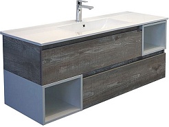 Comforty Тумба с раковиной Турин 120M подвесная дуб бежевый – фотография-1