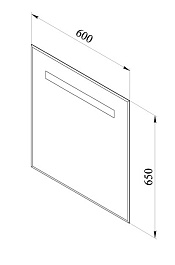 De Aqua Мебель для ванной Токката 60, зеркало Экстра EXT 60 FP – фотография-6