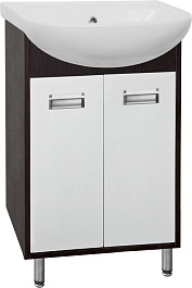 Style Line Тумба под раковину Эко Стиль W №9 50 (Ладога) белая/венге – фотография-1