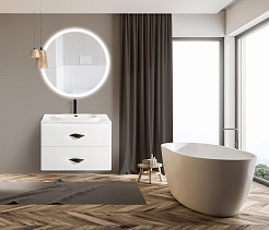 BelBagno Тумба с раковиной Onda-M 80 подвесная Bianco Lucido – фотография-3