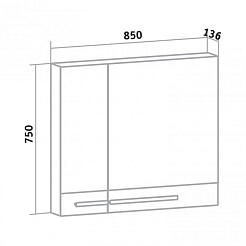 Runo Зеркало-шкаф для ванной Вудлайн 85 – фотография-3