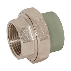 ФД Пласт 1841 Муфта PPR серая разъемная ВР 63 х 2" (413686) – фотография-2