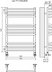 Terminus Полотенцесушитель водяной Арт П13 530x800 хром – картинка-6