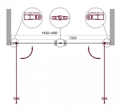 BelBagno Душевая дверь в нишу 148/195 ETNA-B-2-150-C-Cr – фотография-7