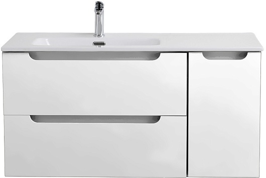 BelBagno Тумба с раковиной Etna 100 L подвесная белая матовая – фото-1