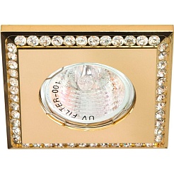 Feron Встраиваемый светильник DL102-C прозрачный,золото – фотография-1