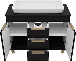 Brevita Тумба под раковину Enfida 100 черная – фотография-3