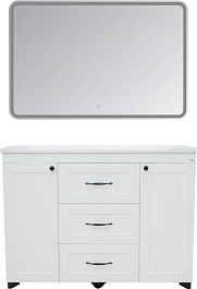 Misty Мебель для ванной Дуэт 120 белая – фотография-1