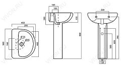Am.Pm Пьедестал для раковины Joy C854910WH – фотография-4