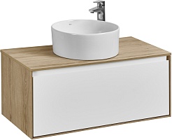 Акватон Столешница под раковину Либерти 90 дуб эльвезия – фотография-3