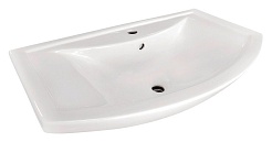 Misty Тумба с раковиной Престиж 80 белая/золотая патина – фотография-3