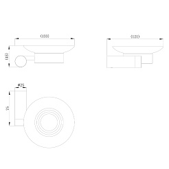 Raiber Мыльница Graceful RPG-80008 матовое золото – фотография-2