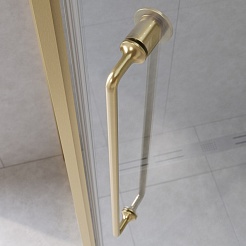 Cezares Душевой уголок Relax 304 RELAX-304-P-1-100-C-BORO 100x100 профиль брашированное золото стекло прозрачное – фотография-6