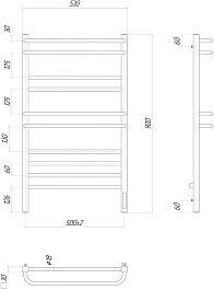 Lemark Полотенцесушитель электрический Linara П10 500x900 R хром – фотография-4
