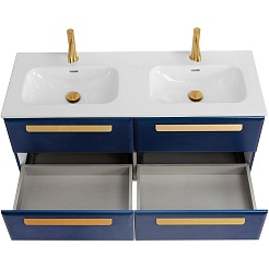 Cezares Тумба с раковиной Eco Cer-N 120 с 4 ящиками sapfiro CZR-8073-120-2 ручки сатиновое золото – фотография-4