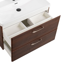 BelBagno Тумба с раковиной Due 80 подвесная Noce – фотография-8