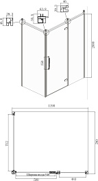Ambassador  Душевой уголок Royal 120x80 L 18015110-L – фотография-7