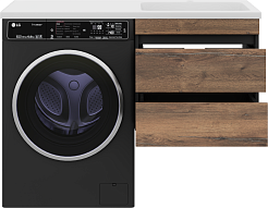 Misty Тумба под раковину Коломбо 60 подвесная под стиральную машину дуб галифакс/антрацит – фотография-6