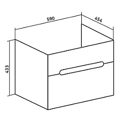 Runo Тумба с раковиной Парма 60 подвесная – фотография-8