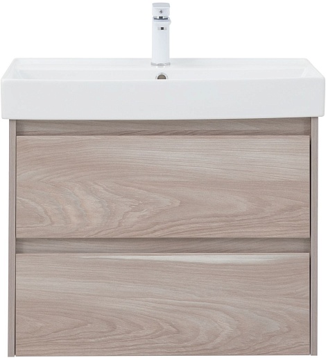 Aquanet Мебель для ванной Nova Lite 75 подвесная орех светлый – фотография-4