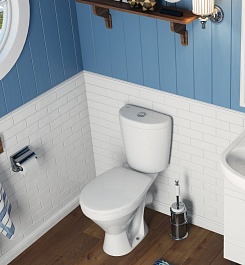 Rosa Унитаз-компакт Элегант белый – фотография-4