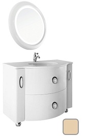 Водолей Мебель для ванной Милана 110 Бежевая, Бернарди – фотография-1