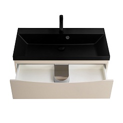 BelBagno Тумба с раковиной Marino 80 подвесная Crema Opaco – фотография-4