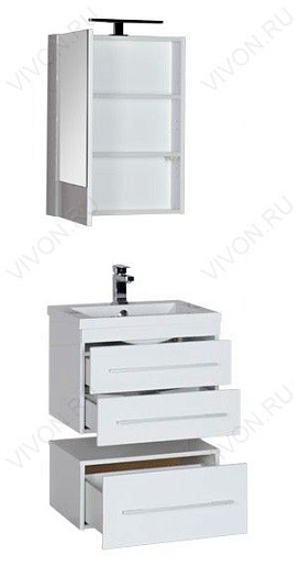 Aquanet Мебель для ванной Нота 58 new камерино белая (230291) – картинка-5