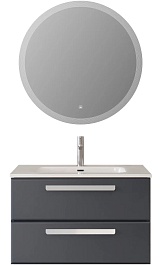 BelBagno Мебель для ванной Eco Cer-N 80 CZR-8095-80 grafito ручки сатин – фотография-1