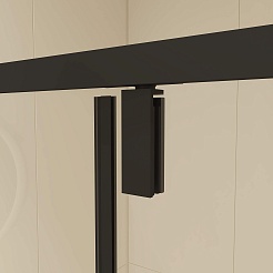 RGW Душевой уголок Classic CL-46B 90x80 профиль черный стекло прозрачное – фотография-5