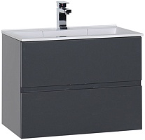 Aquanet Тумба с раковиной "Алвита 70" серый антрацит