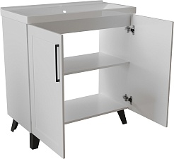 Mixline Тумба под раковину Риф 80 2 створки белая – фотография-3