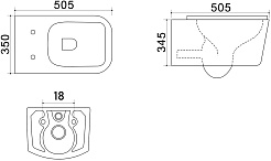 Azario Унитаз подвесной Nova AZ-2216 безободковый белый – фотография-14