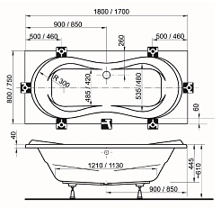 Ravak  Акриловая ванна Campanula 180 – фотография-7