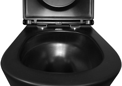 Azario Унитаз подвесной Teramo AZ-0053-UQ3-MB безободковый черный матовый – фотография-8
