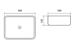 Aquatek Накладная раковина Вега 50 AQ5515-MG матовая серая – фотография-3