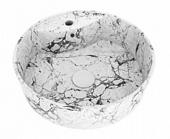 Teymi Раковина накладная в ванную Lina S D40 белый мрамор T50193 – фотография-1