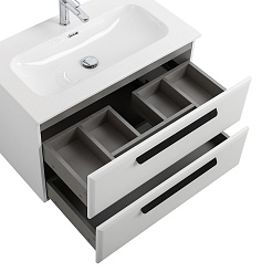 BelBagno Мебель для ванной Eco Cer-N 80 CZR-8073-80 bianco opaco ручки матовые чёрные – фотография-5