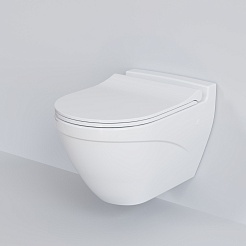 Ambassador Сиденье для унитаза Nord тонкое белое – фотография-5