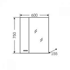 СанТа Мебель для ванной Калипсо 60 NEW подвесная – фотография-9