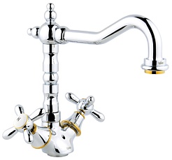Timo Смеситель Ritz 0143FK Chrome-Gold – фотография-1