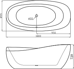 ABBER Акриловая ванна AB9232 180x86 – фотография-5