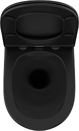 Owl 1975 Унитаз безободковый Vind Cirkel-H Matt Black с сиденьем DP микролифт – фотография-3