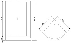 Royal Bath Душевая кабина Fato 90/90 RB90HK-T-BL – фотография-4
