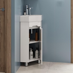 Onika Тумба с раковиной Айленд 35 угловая белая – фотография-4