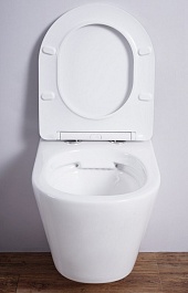 Esbano Унитаз Clavel подвесной безободковый белый – фотография-2