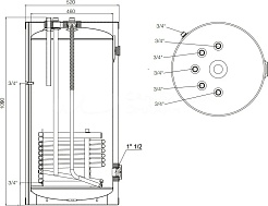 Royal Thermo Водонагреватель накопительный Aquatec Inox RTWX-T 150 – фотография-2