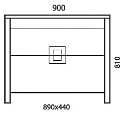  Тумба с раковиной "Quadro 90" – фотография-3