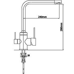 Gappo Смеситель для кухни G4399-1 сатин – фотография-4
